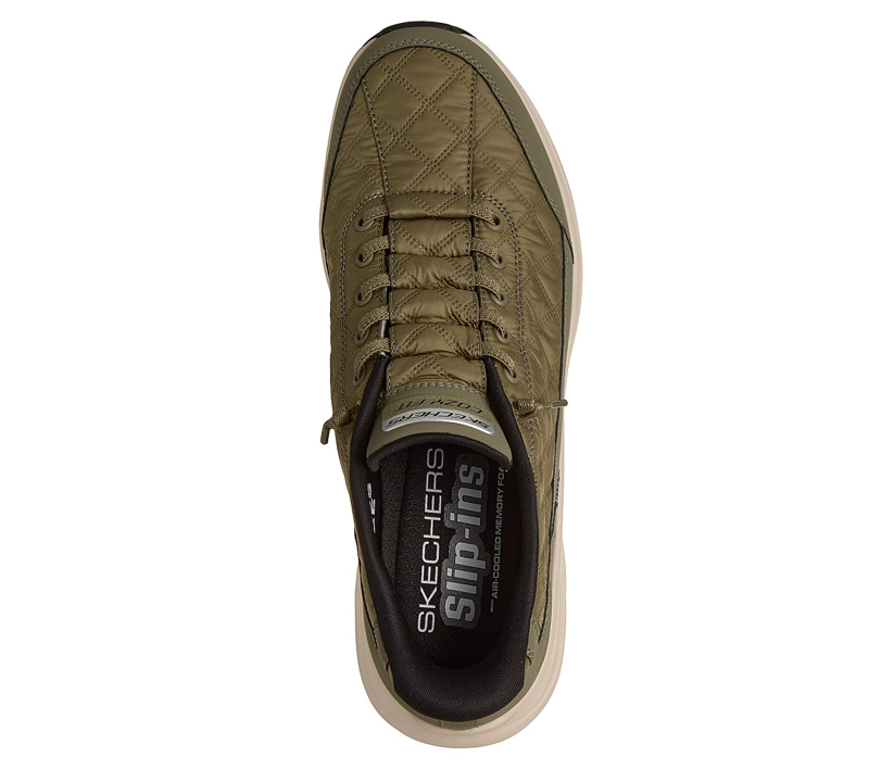 ZAPATILLAS SKECHERS HOMBRE SLIP-INS CONTOUR FOAM VERDE - 2