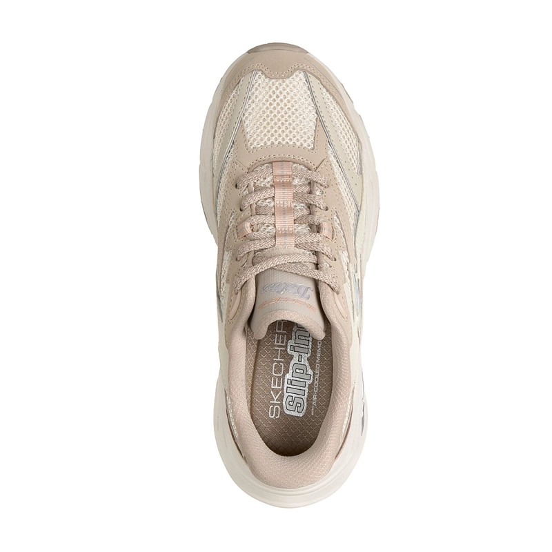 ZAPATILLAS SKECHERS MUJER SLIP-INS DLITES 6.0 BEIGE - 2