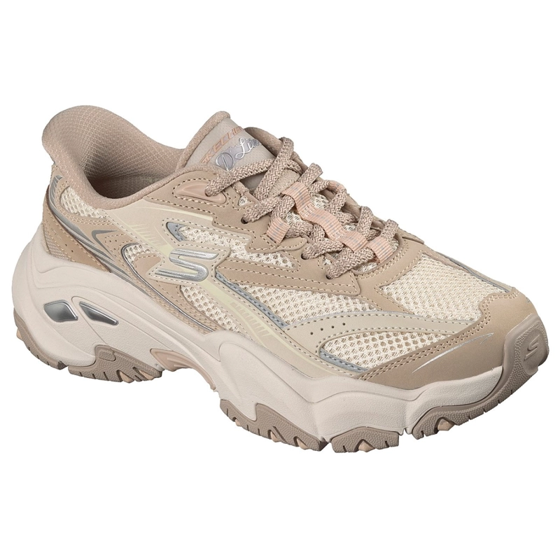 ZAPATILLAS SKECHERS MUJER SLIP-INS DLITES 6.0 BEIGE - 5