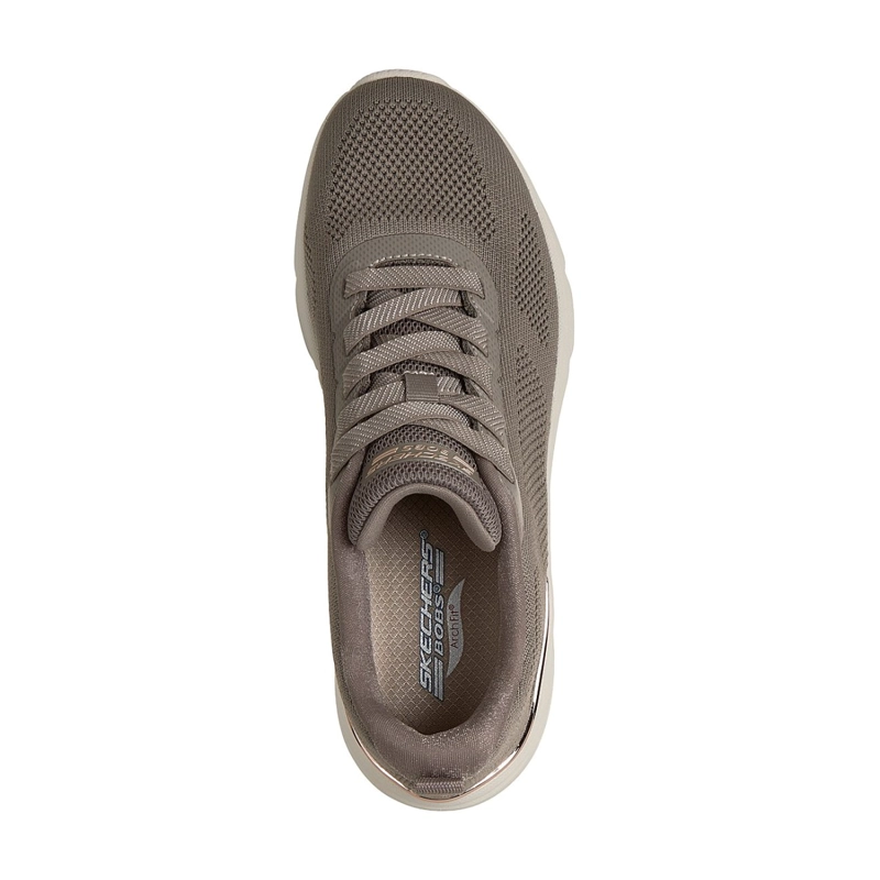 ZAPATILLAS SKECHERS MUJER SLIP-INS BOBS ARCH FIT ELEV8 BEIGE - 2