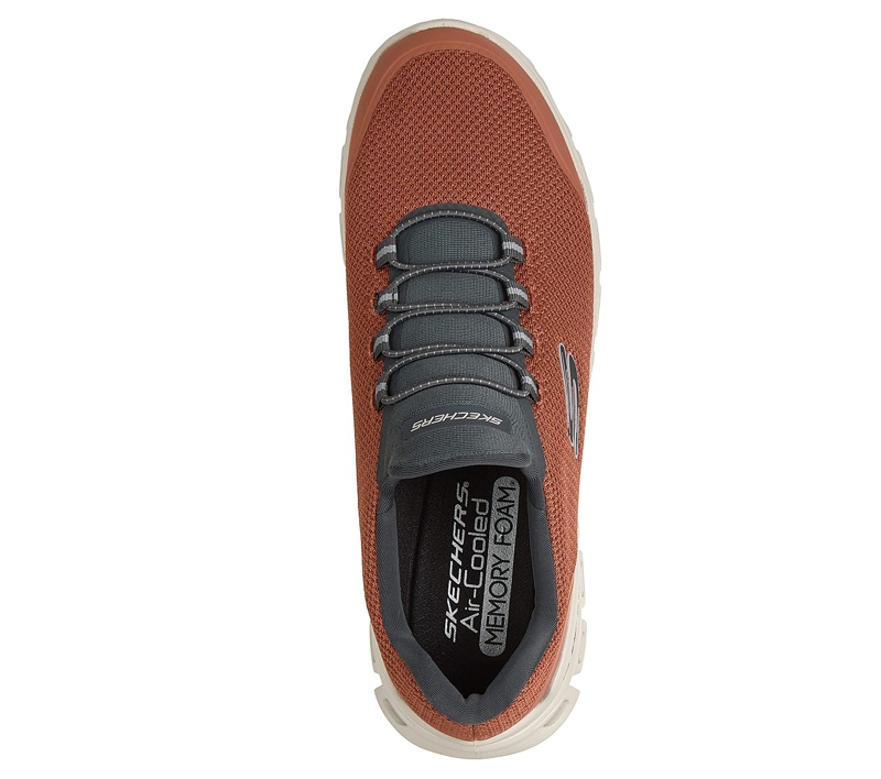 ZAPATILLAS SKECHERS HOMBRE GLIDE-STEP NOLTEK NARANJO - 2