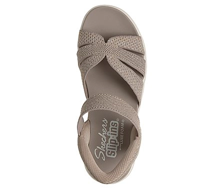 SANDALIAS SKECHERS MUJER SLIP-INS ARYA BEIGE - 1