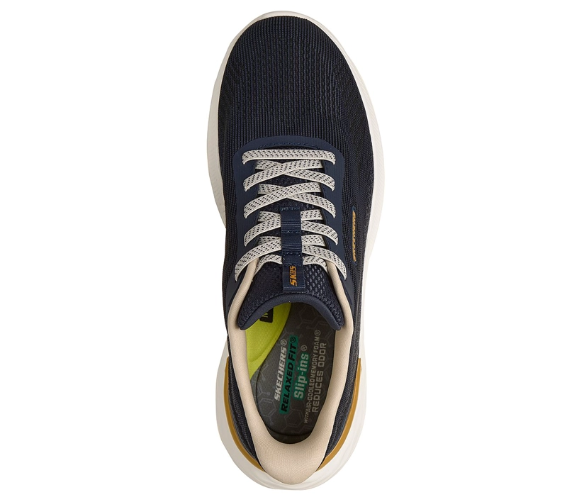 ZAPATILLAS SKECHERS HOMBRE SLIP-INS RELAXED FIT GARNER AZUL - 2