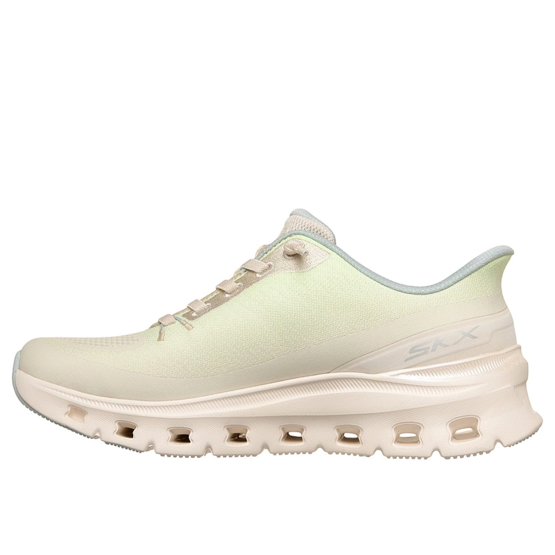 ZAPATILLAS SKECHERS MUJER SLIP-INS ARCH FIT GLIDE-STEP BEIGE - 4