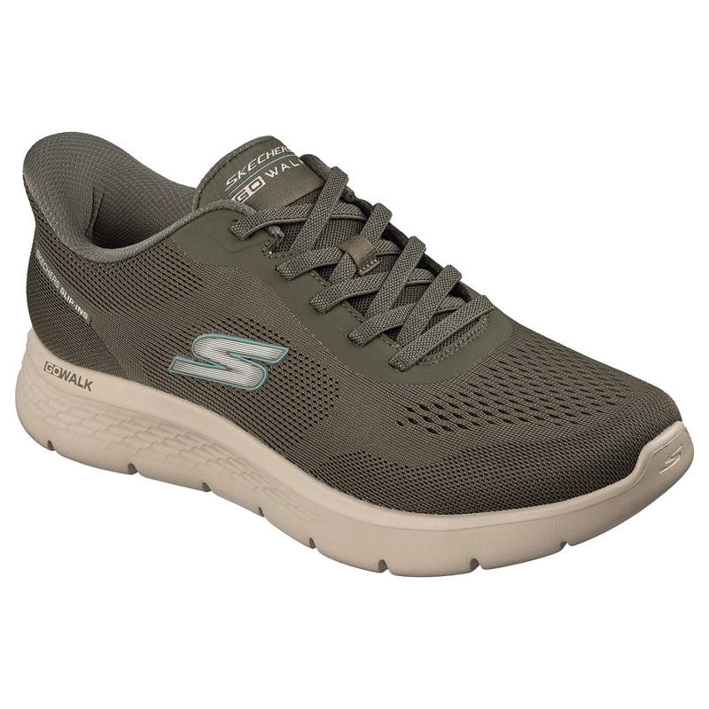 ZAPATILLAS SKECHERS HOMBRE SLIP-INS GO WALK FLEX VERDE - 2