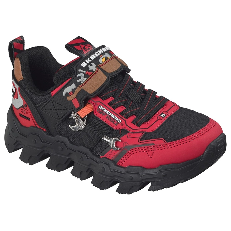 ZAPATOS SKECHERS NIÑO MEGA-FLEX LITE TUFF TOOLZ ROJO - 5