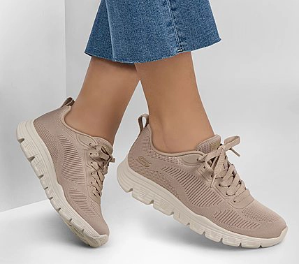 ZAPATILLAS SKECHERS MUJER BOBS SPORT B LIGHT BEIGE - 1