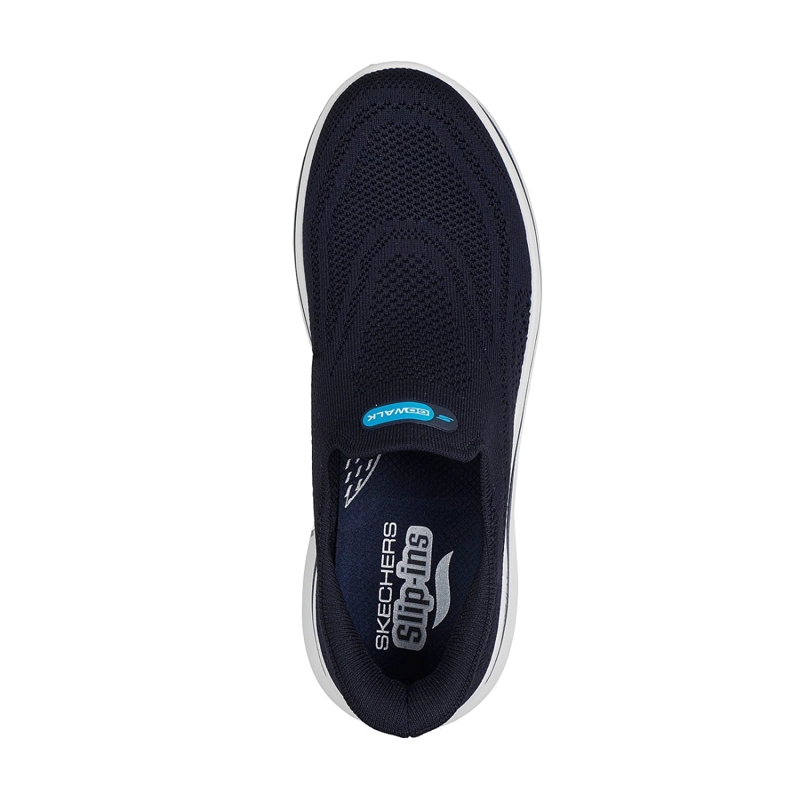 ZAPATILLAS SKECHERS HOMBRE SLIP-INS RELAXED FIT GO WALK AZUL - 2