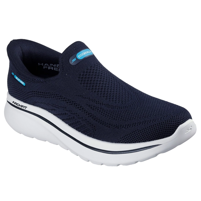 ZAPATILLAS SKECHERS HOMBRE SLIP-INS RELAXED FIT GO WALK AZUL - 5