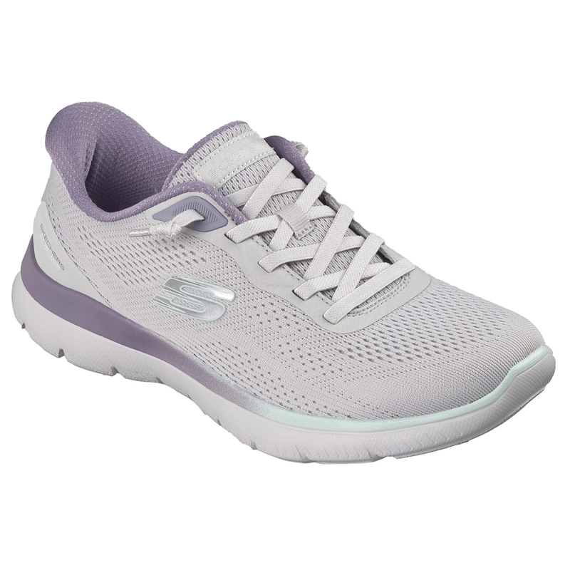 ZAPATILLAS SKECHERS MUJER SLIP-INS SUMMITS GRIS - 5
