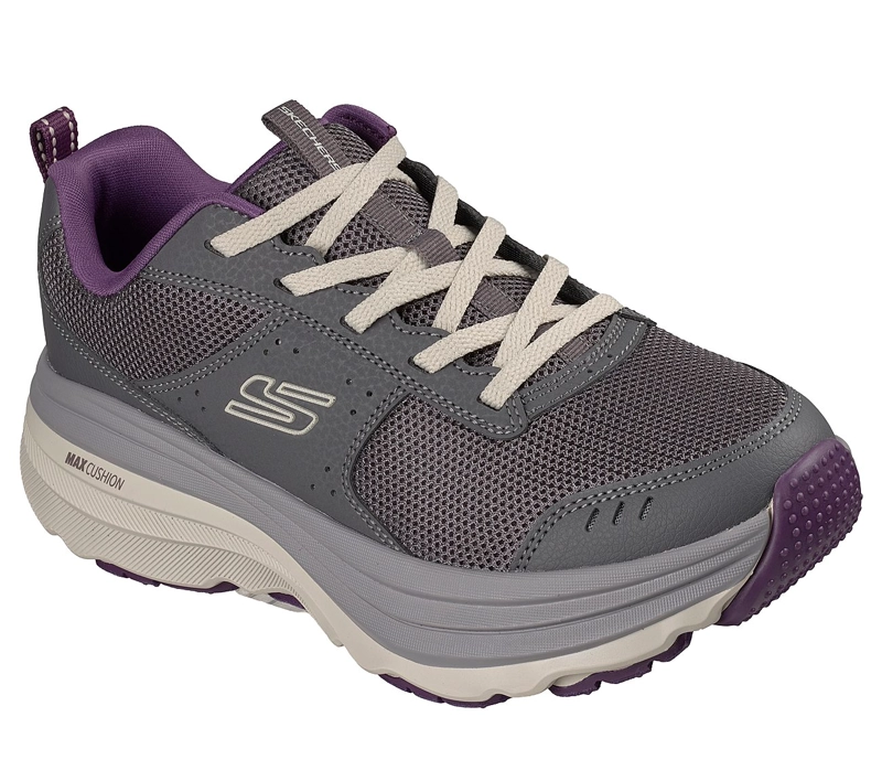 ZAPATILLAS SKECHERS MUJER RELAXED FIT MAX CUSHIONING GRIS - 5