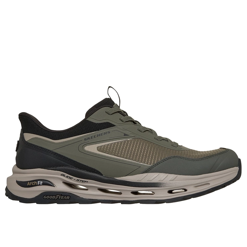 ZAPATILLAS SKECHERS HOMBRE SLIP-INS RELAXED FIT ARCH VERDE - 1