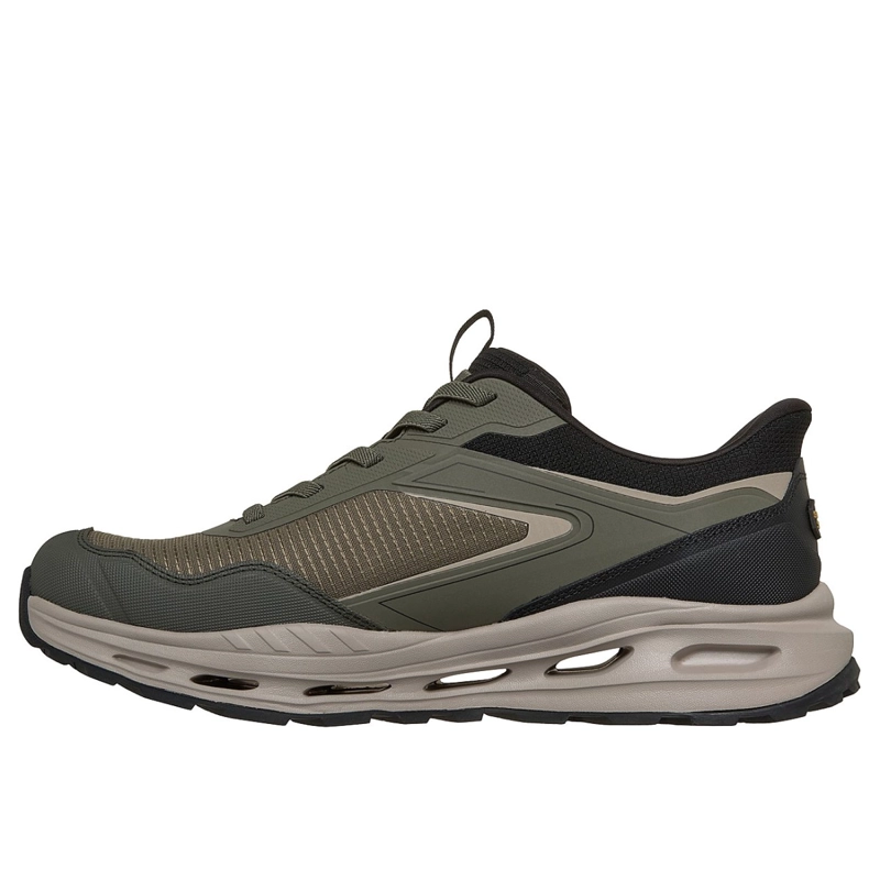 ZAPATILLAS SKECHERS HOMBRE SLIP-INS RELAXED FIT ARCH VERDE - 4