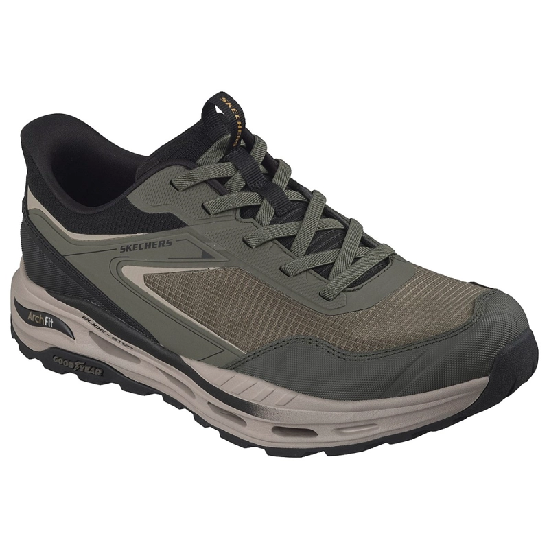 ZAPATILLAS SKECHERS HOMBRE SLIP-INS RELAXED FIT ARCH VERDE - 5