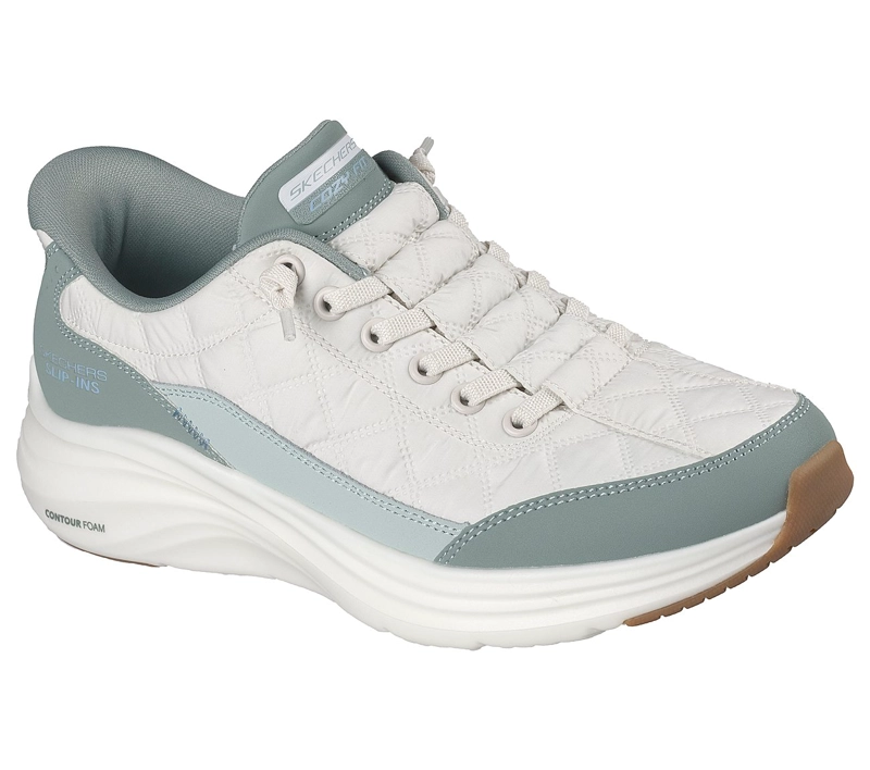 ZAPATILLAS SKECHERS MUJER SLIP-INS CONTOUR FOAM VERDE - 5