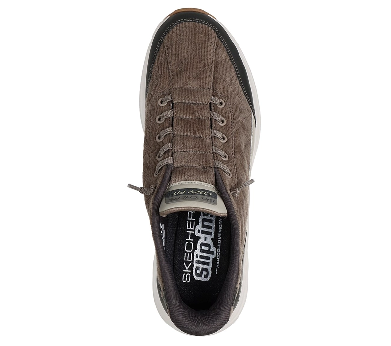 ZAPATILLAS SKECHERS HOMBRE SLIP-INS CONTOUR FOAM VERDE - 2