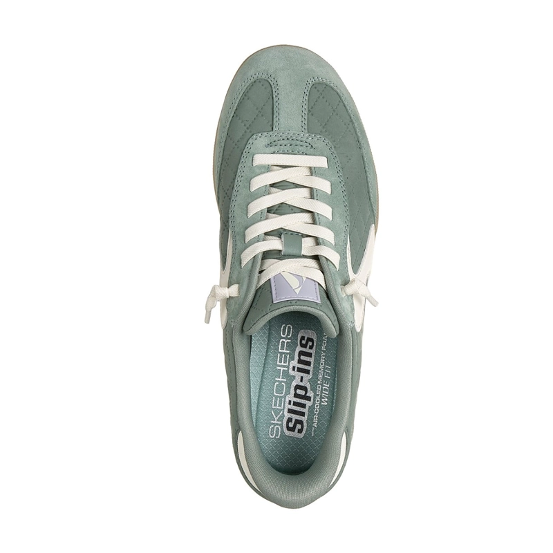 ZAPATILLAS SKECHERS MUJER SLIP-INS HOTSHOT VERDE - 2