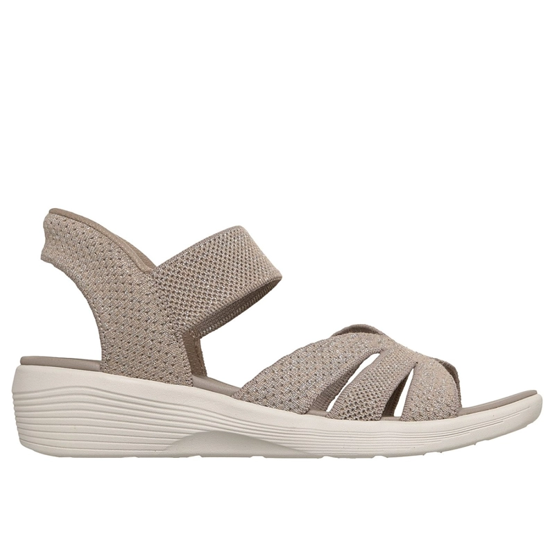 SANDALIAS SKECHERS MUJER SLIP-INS ARYA BEIGE - 1