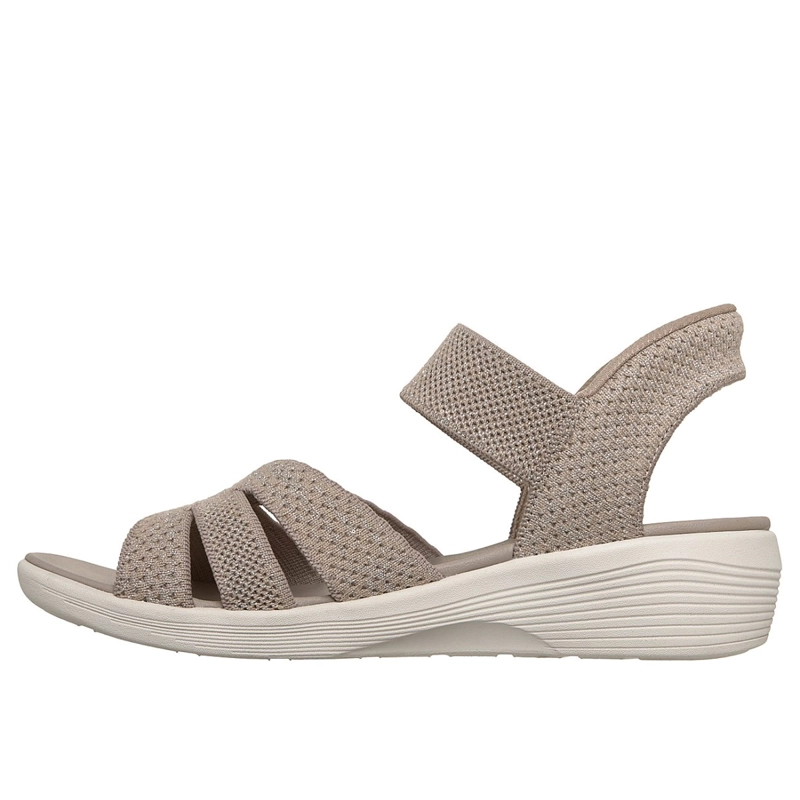 SANDALIAS SKECHERS MUJER SLIP-INS ARYA BEIGE - 4