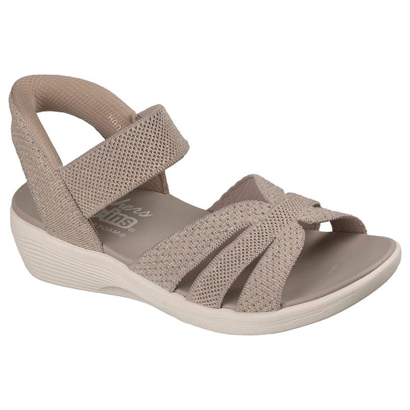 SANDALIAS SKECHERS MUJER SLIP-INS ARYA BEIGE - 5