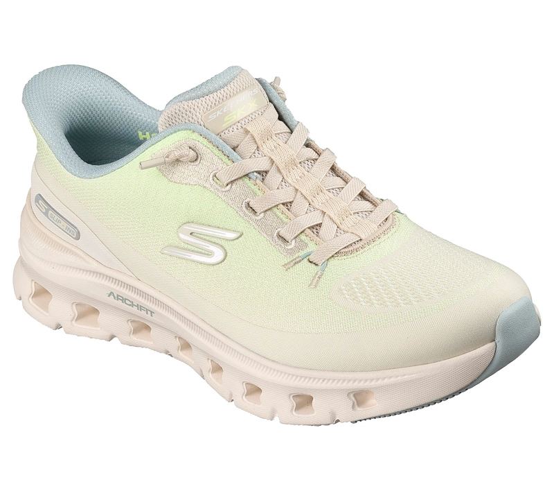 ZAPATILLAS SKECHERS MUJER SLIP-INS ARCH FIT GLIDE-STEP BEIGE - 5