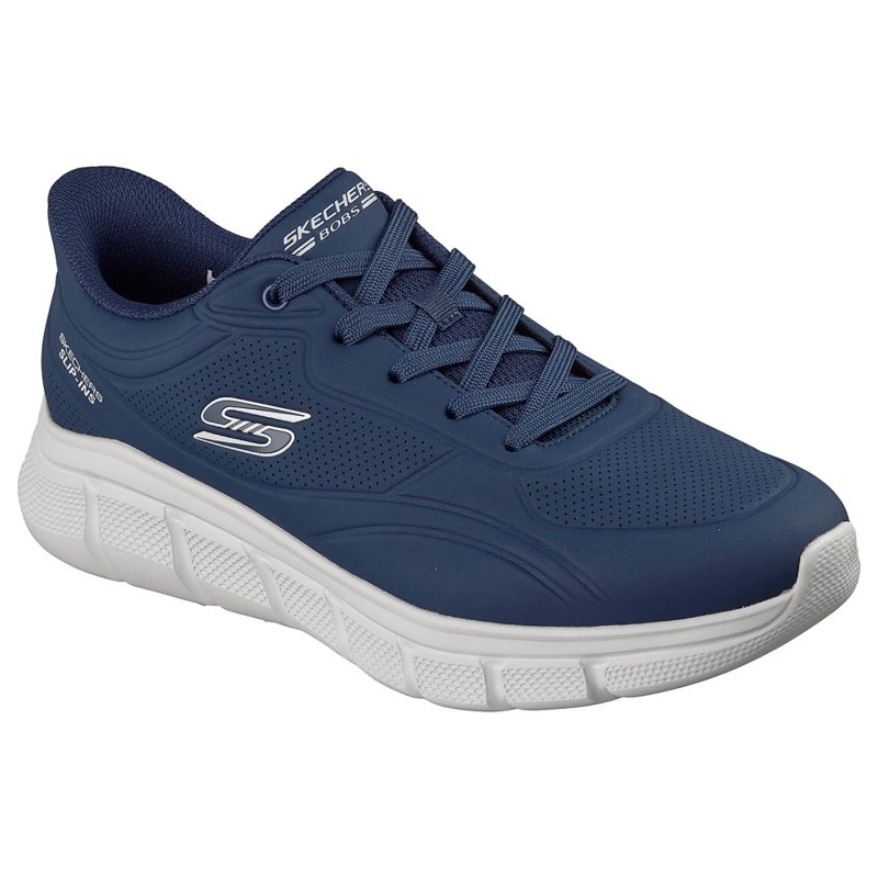 ZAPATILLAS SKECHERS HOMBRE SLIP-INS BOBS B FLEX SMOOTH AZUL - 5