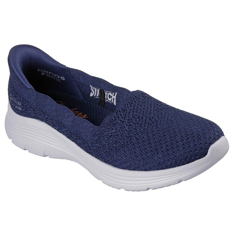 ZAPATILLAS SKECHERS MUJER SLIP-INS BEDFORD AUTUMN VIEWS AZUL - 2