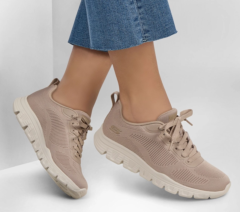 ZAPATILLAS SKECHERS MUJER BOBS SPORT B LIGHT BEIGE - 2