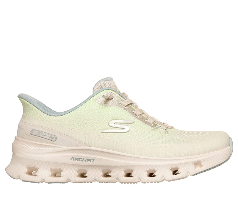ZAPATILLAS SKECHERS MUJER SLIP-INS ARCH FIT GLIDE-STEP BEIGE - 1
