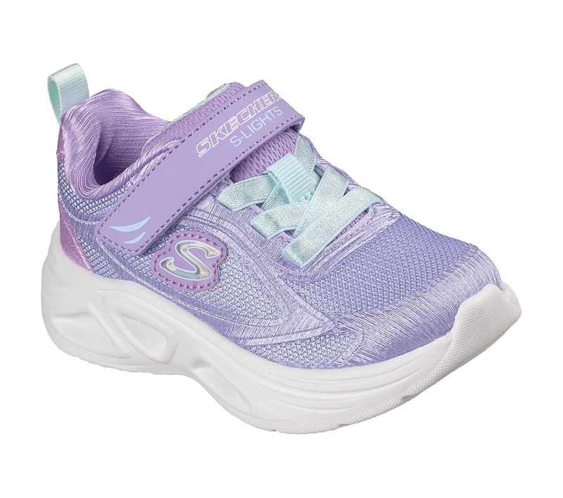 ZAPATILLAS SKECHERS NIÑA - S-LIGHTS SOLA GLOW 2.0 MORADO - 5