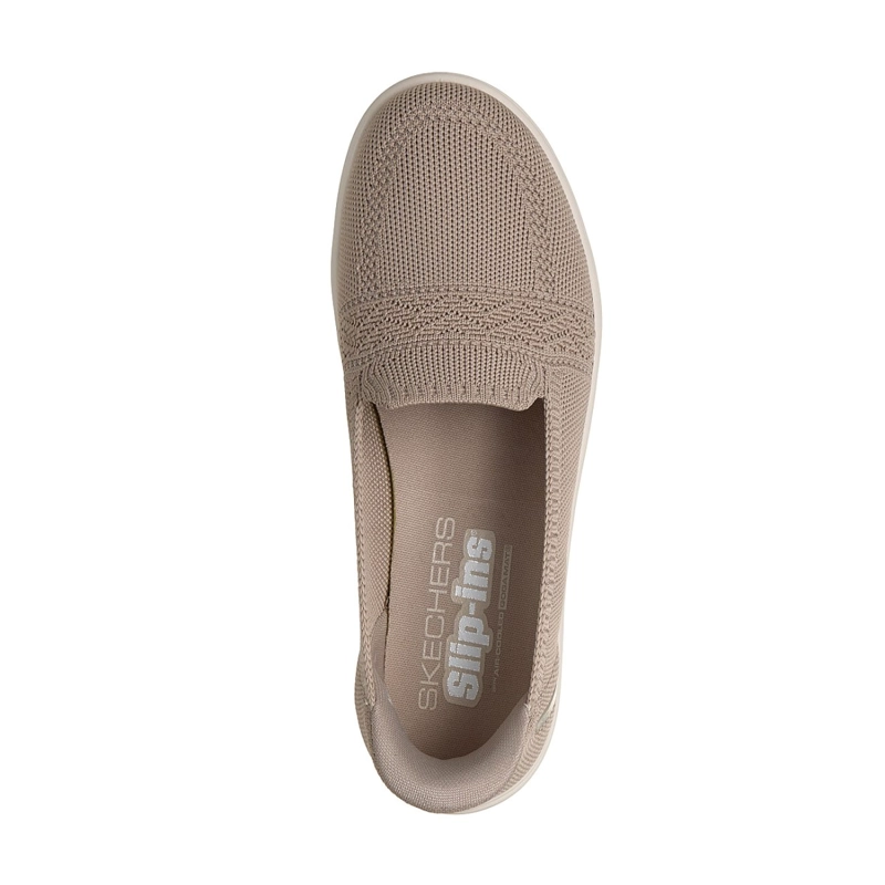 ZAPATILLAS SKECHERS MUJER SLIP-INS ON-THE-GO FLEX BEIGE - 2
