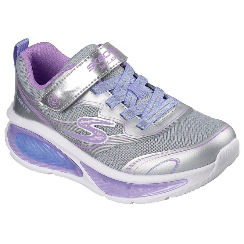 ZAPATILLAS SKECHERS NIÑA S-LIGHTS COSMIC GLOW 2.0 PLATEADO - 2