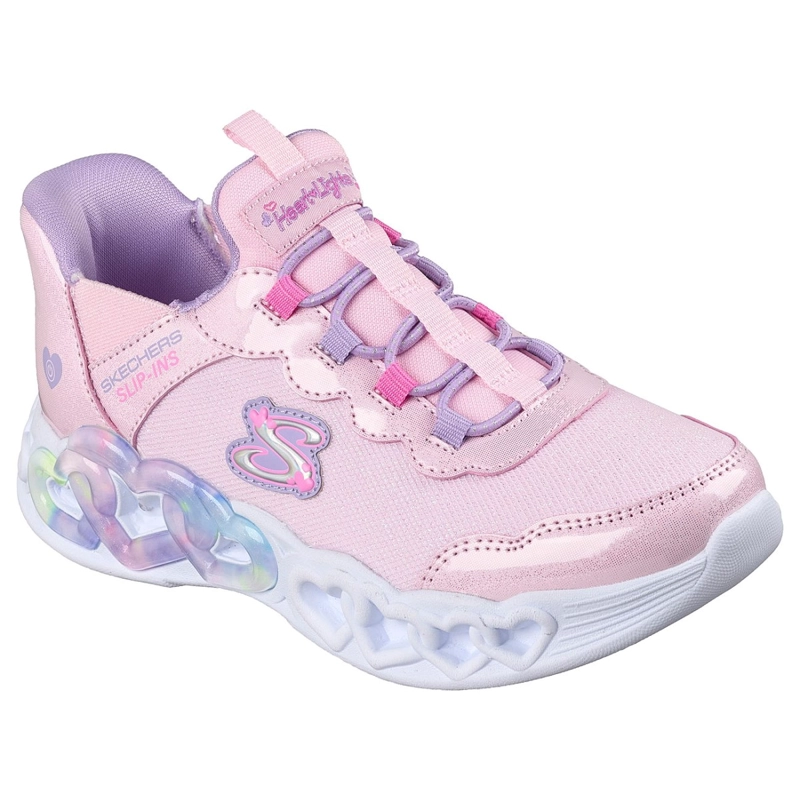 ZAPATILLAS SKECHERS NIÑA SLIP-INS INFINITE HEART ROSADO - 2