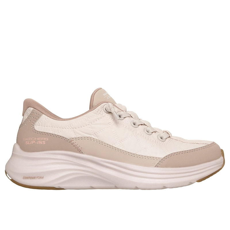ZAPATILLAS SKECHERS NIÑA SLIP-INS CONTOUR FOAM BEIGE - 1