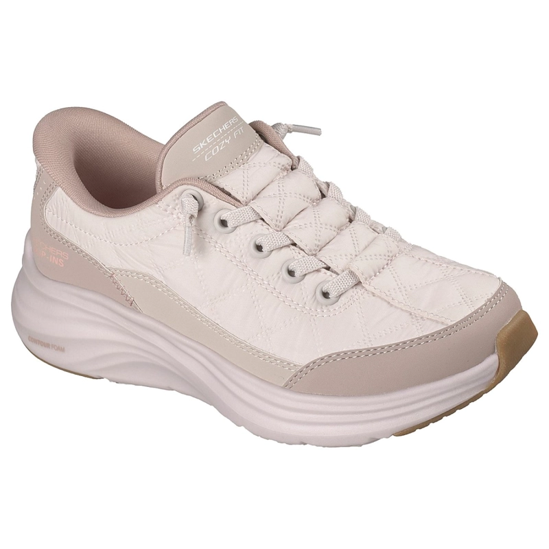 ZAPATILLAS SKECHERS NIÑA SLIP-INS CONTOUR FOAM BEIGE - 5