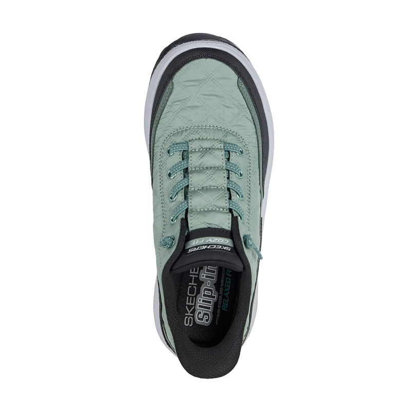 ZAPATILLAS SKECHERS MUJER SLIP-INS RELAXED FIT URBAN VERDE - 2