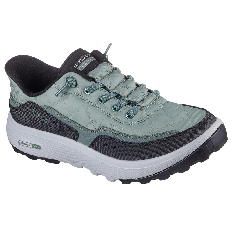 ZAPATILLAS SKECHERS MUJER SLIP-INS RELAXED FIT URBAN VERDE - 5