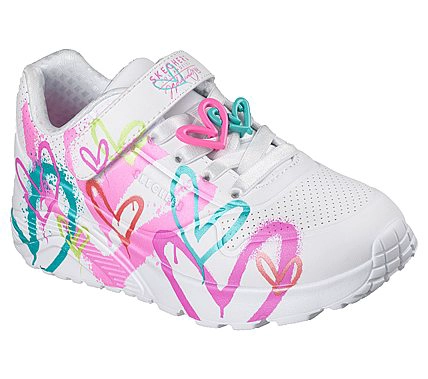 ZAPATILLAS SKECHERS NIÑA JGOLDCROWN UNO LITE BLANCO - 7