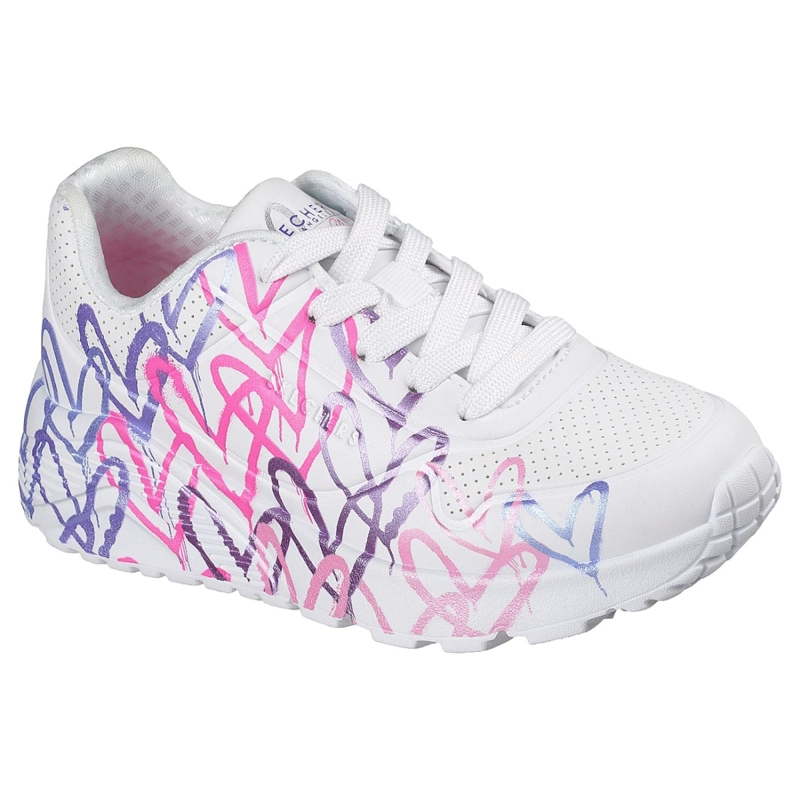 ZAPATILLAS SKECHERS NIÑA JGOLDCROWN UNO LITE BLANCO - 5