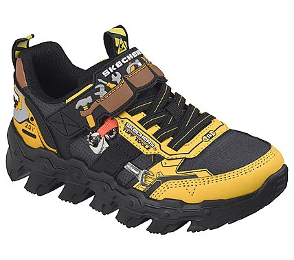 ZAPATOS SKECHERS NIÑO MEGA-FLEX LITE TUFF TOOLZ AMARILLO - 4