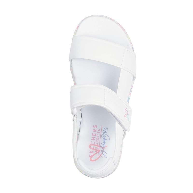 SANDALIAS SKECHERS NIÑA JGOLDCROWN UNO LITE SANDAL BLANCO - 2