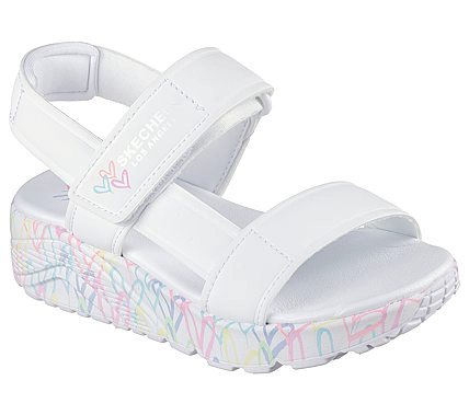 SANDALIAS SKECHERS NIÑA JGOLDCROWN UNO LITE SANDAL BLANCO - 7