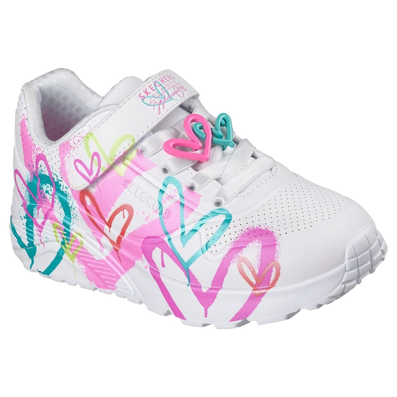 ZAPATILLAS SKECHERS NIÑA JGOLDCROWN UNO LITE BLANCO - 5