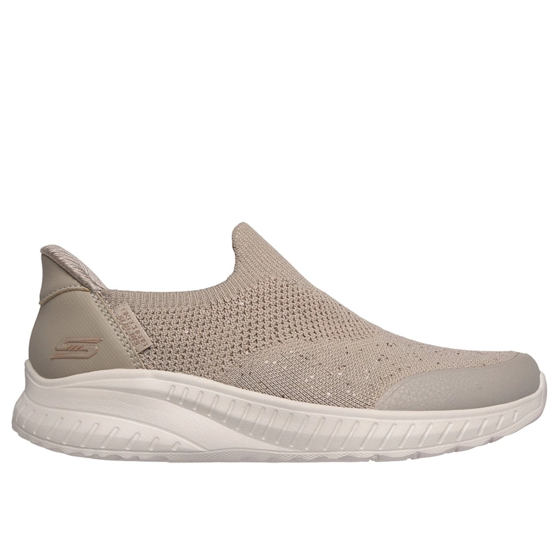 ZAPATILLAS SKECHERS MUJER SLIP-INS BOBS SQUAD CHAOS BEIGE - 1