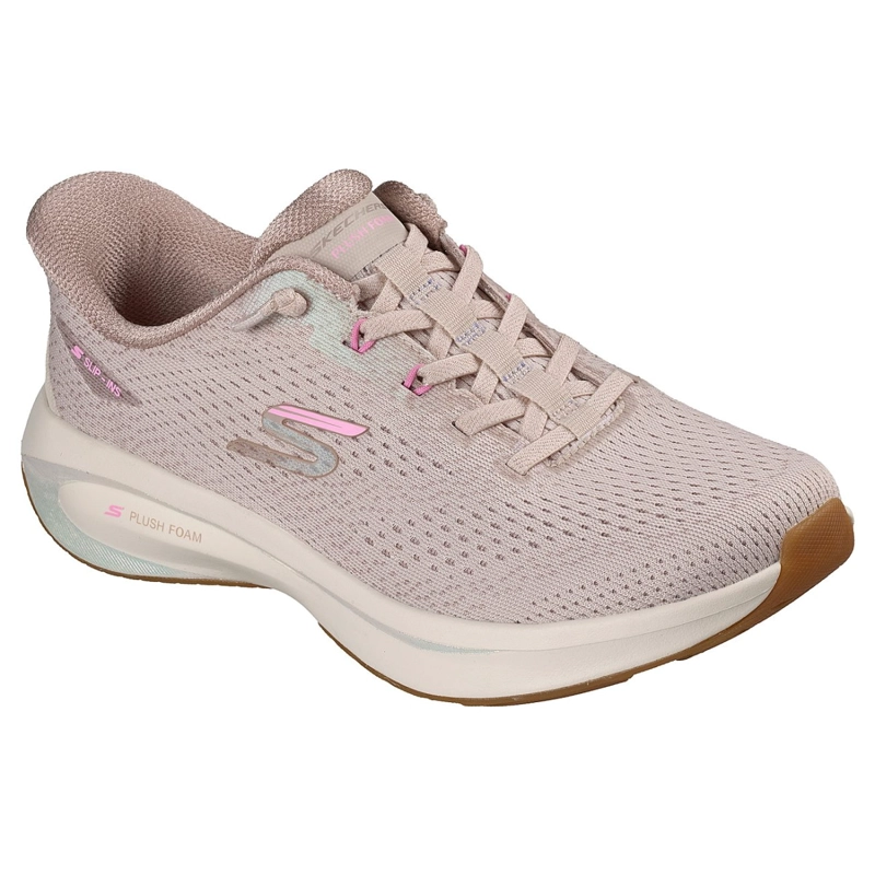 ZAPATILLAS SKECHERS MUJER SLIP-INS PLUSH FOAM BEIGE - 2