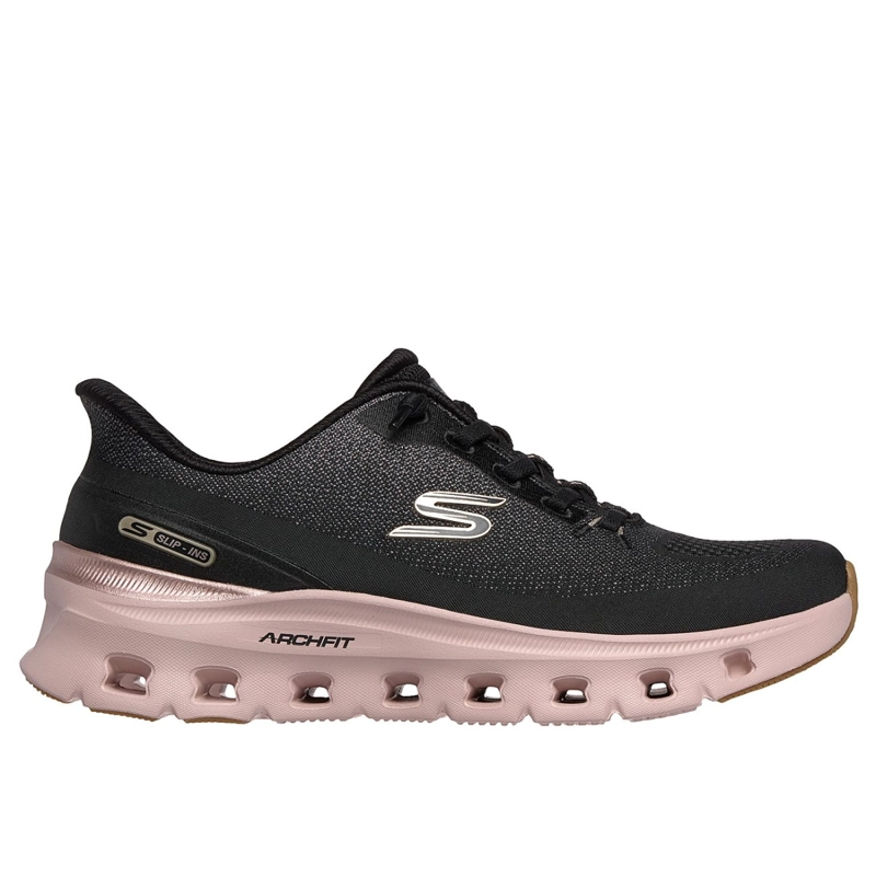 ZAPATILLAS SKECHERS MUJER SLIP-INS ARCH FIT GLIDE-STEP NEGRO - 1