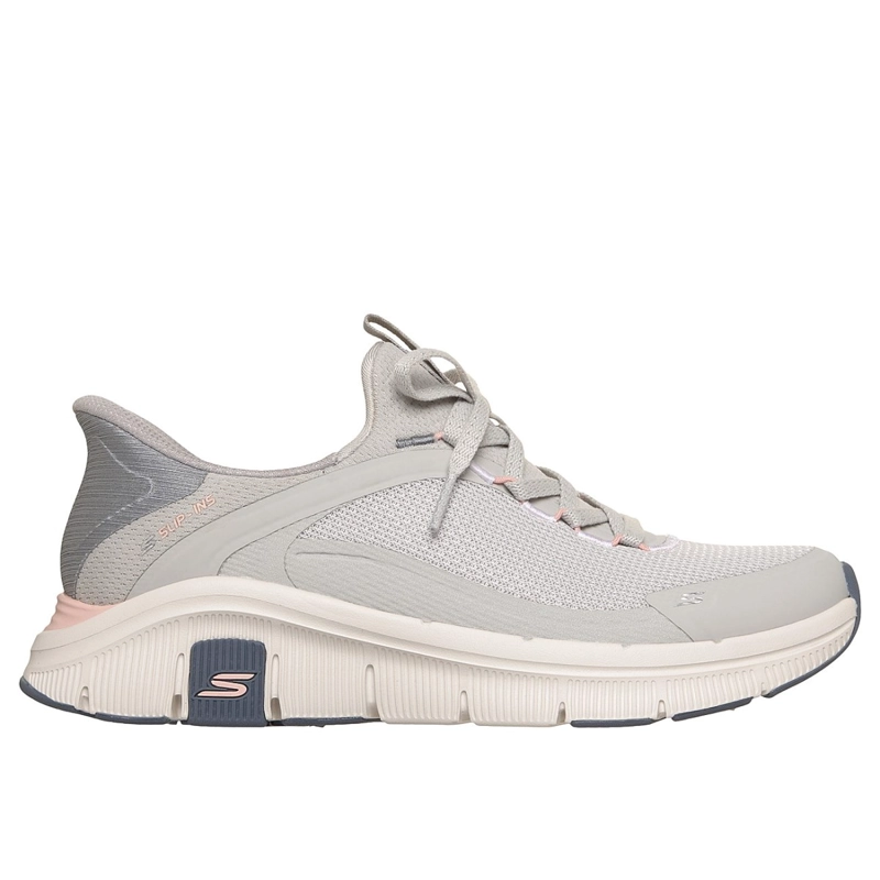ZAPATILLAS SKECHERS MUJER SLIP-INS RELAXED FIT FLEX GRIS - 1