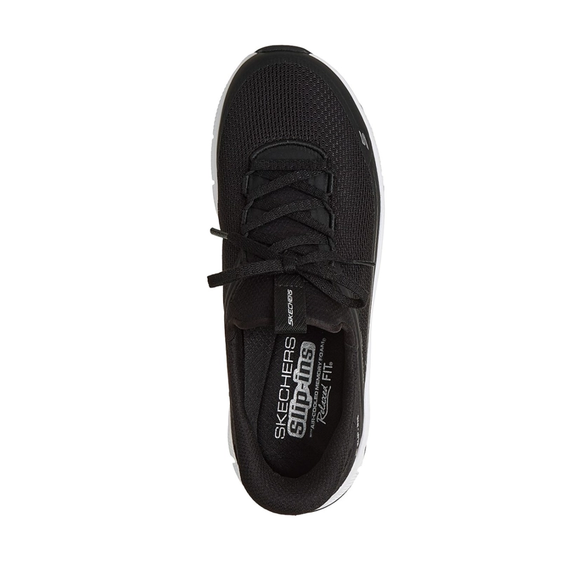ZAPATILLAS SKECHERS MUJER SLIP-INS RELAXED FIT FLEX NEGRO - 2
