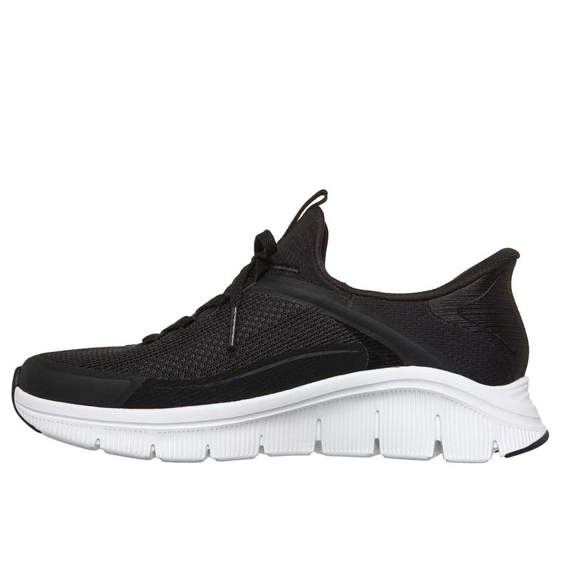 ZAPATILLAS SKECHERS MUJER SLIP-INS RELAXED FIT FLEX NEGRO - 4
