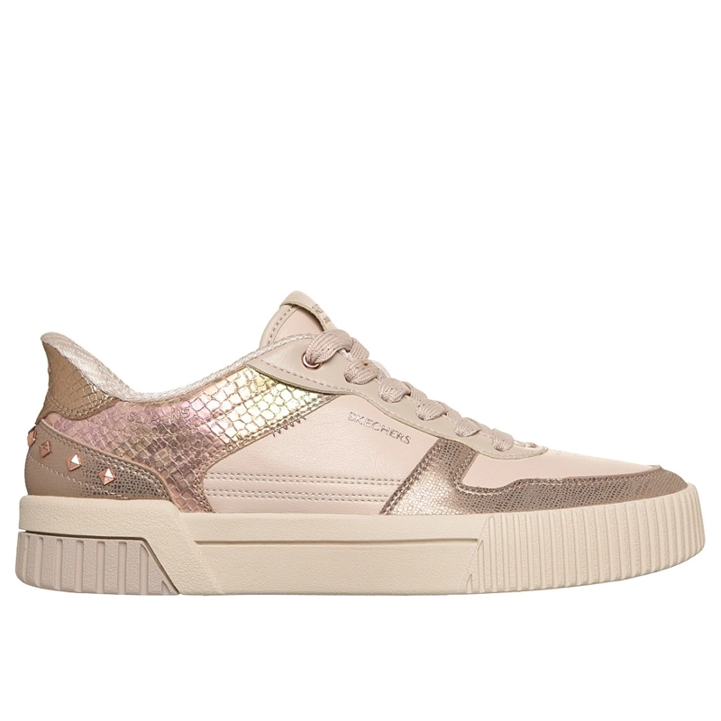 ZAPATILLAS SKECHERS MUJER SLIP-INS JADE STUDDED GLOW BEIGE - 1